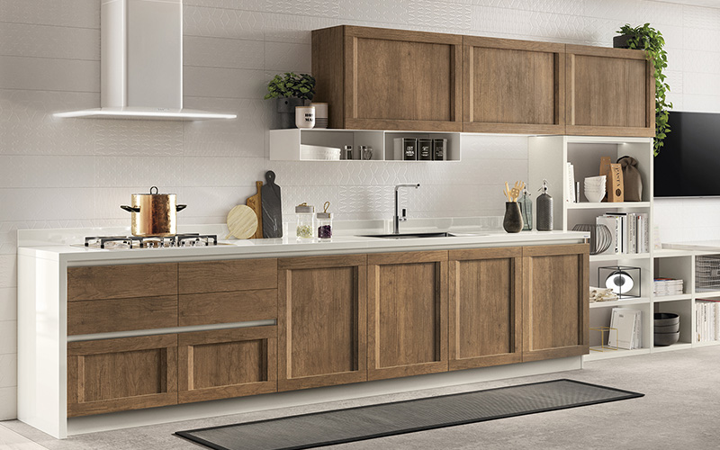 casual kitchen cabinets