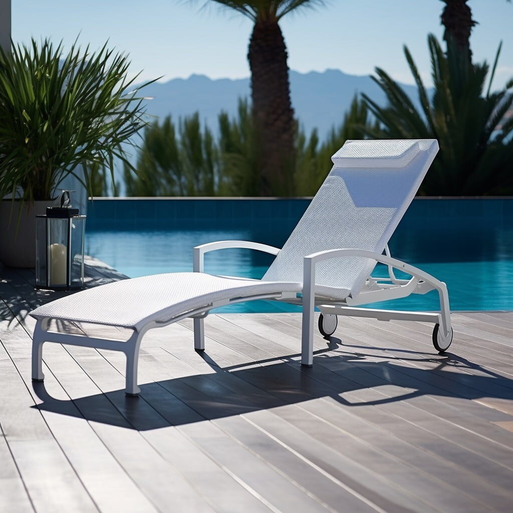 chaise lounges with wheels