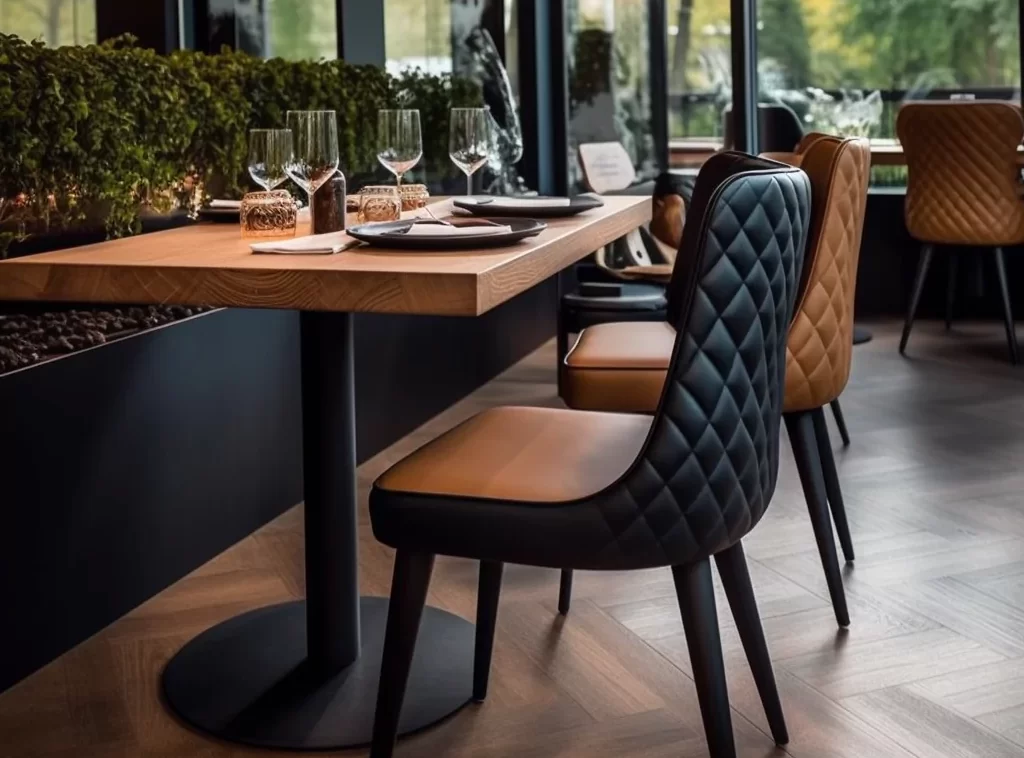 Elevate Dining: Modern Restaurant Chairs with Chic Design-1 Personalized Elegance: Custom Chairs for Distinctive Restaurant Spaces