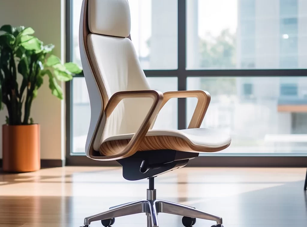 Contemporary Office Furniture Task Chairs - Ergonomic Design, Breathable Mesh Back, Adjustable Height-1 Tailored Office Task Chair - Leather Finish, Memory Foam Cushioning, Custom Color Options
