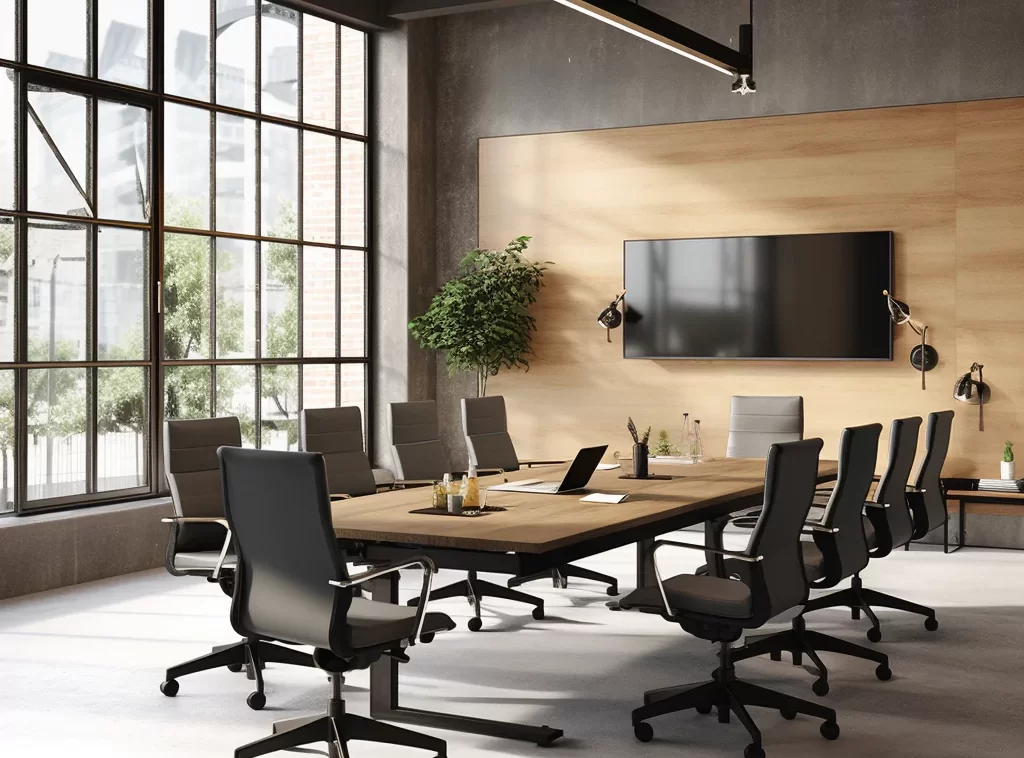 Modern Conference Tables for Contemporary Office - Matte Black, Rectangular, Cable Management Ports-1 Modern Conference Tables for Contemporary Office - Matte Black, Rectangular, Cable Management Ports-1