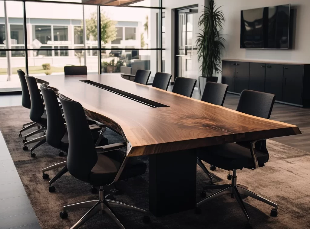 Modern Conference Tables for Contemporary Office - Matte Black, Rectangular, Cable Management Ports-2 Modern Conference Tables for Contemporary Office - Matte Black, Rectangular, Cable Management Ports-2