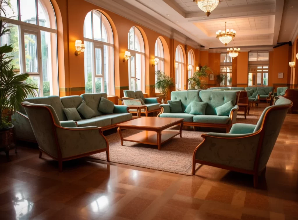Hotel Lobby Sofa Collection - Plush Fabric Comfort for Elite Guests-1 Hotel Lobby Sofa Collection - Plush Fabric Comfort for Elite Guests-1