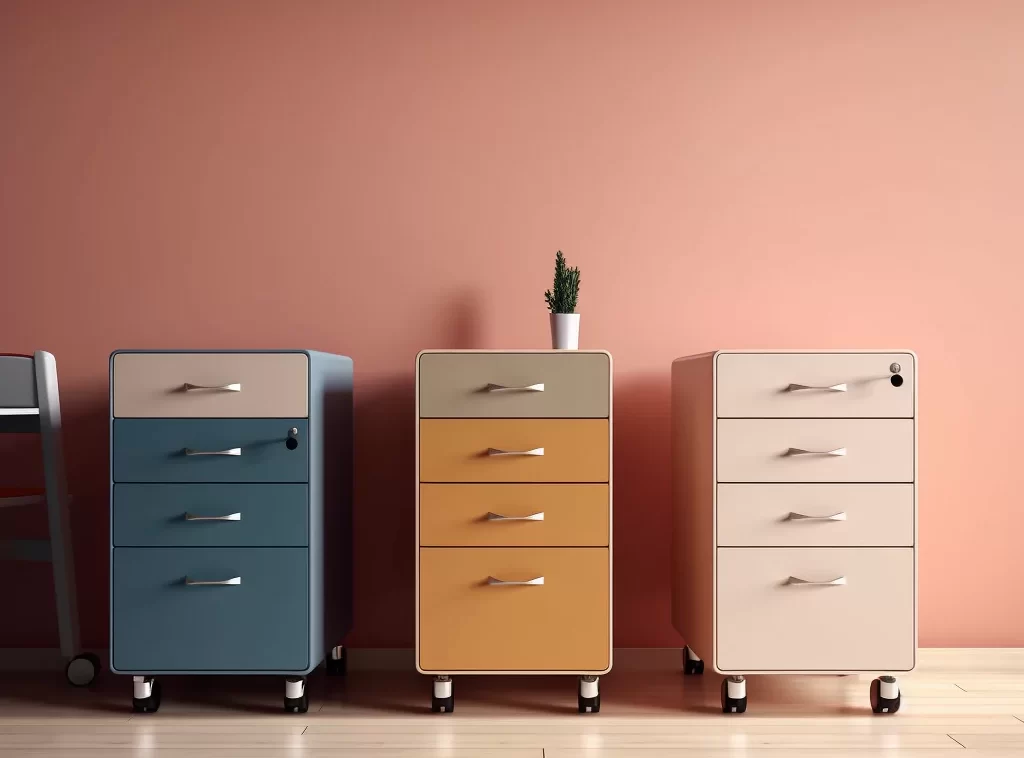 Contemporary Office File Cabinets - Sleek Metal Design, Lockable Drawers, Matte Black Finish-9 Precision-Built Office File Cabinets - Slim Profile, High-Capacity Storage, Customizable Drawers-8