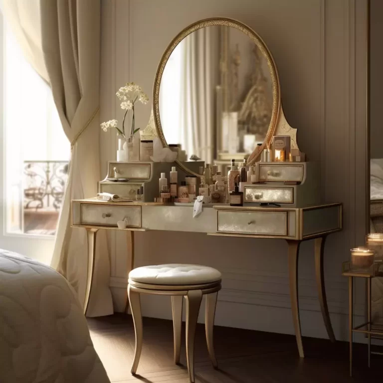 parkling elegance: custom gold bedroom dresser