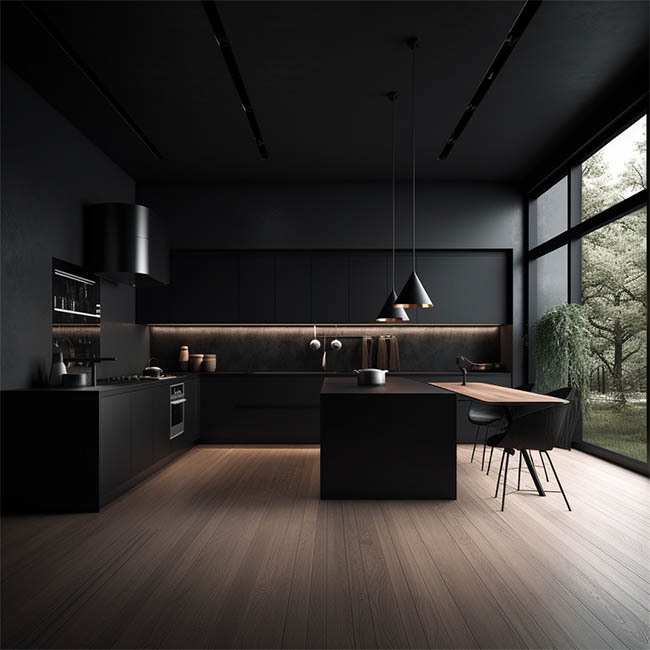 Luxury Black Kitchen Cabinets | Modern Black Kitchen Cabinets