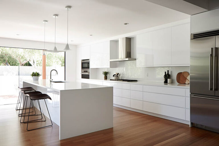 Modern White Kitchen cabinets | Fully Custom Options