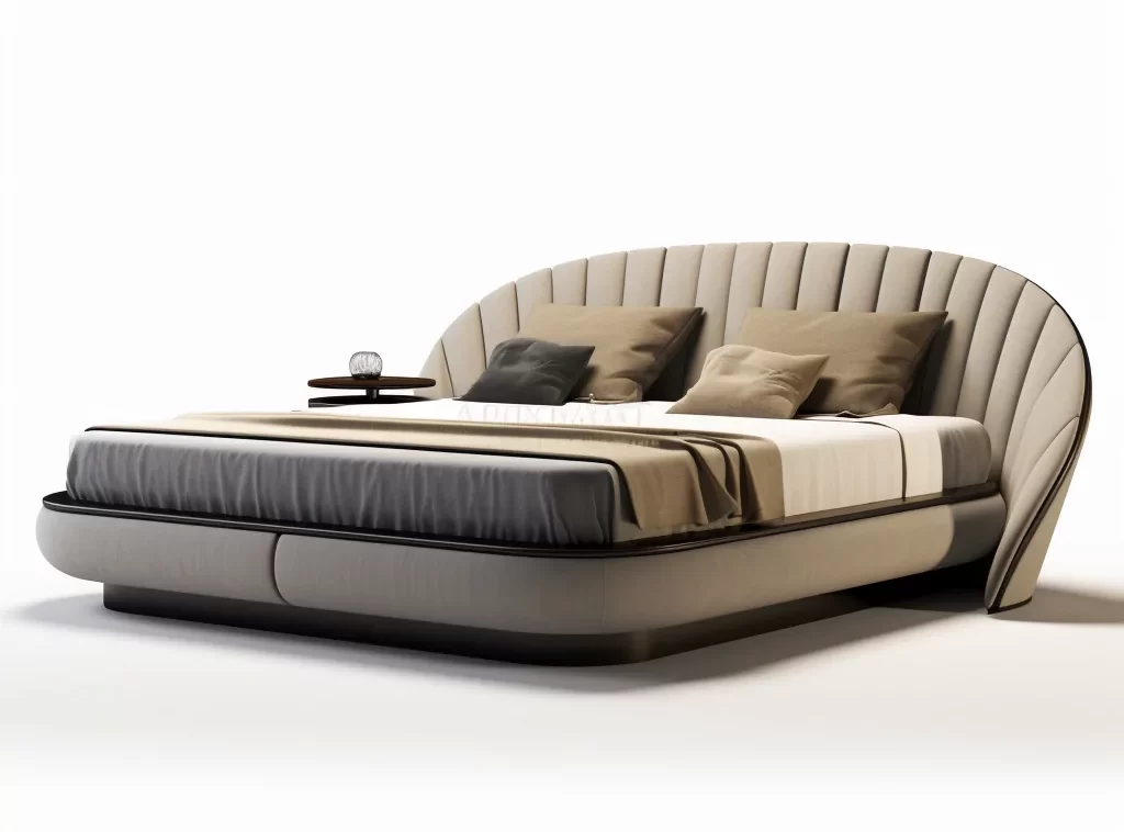 Full House Furniture - Modern Upholstered Bed, King Size, Sleek Platform Design, Charcoal Gray-4 Full House Furniture - Modern Upholstered Bed, King Size, Sleek Platform Design, Charcoal Gray-4