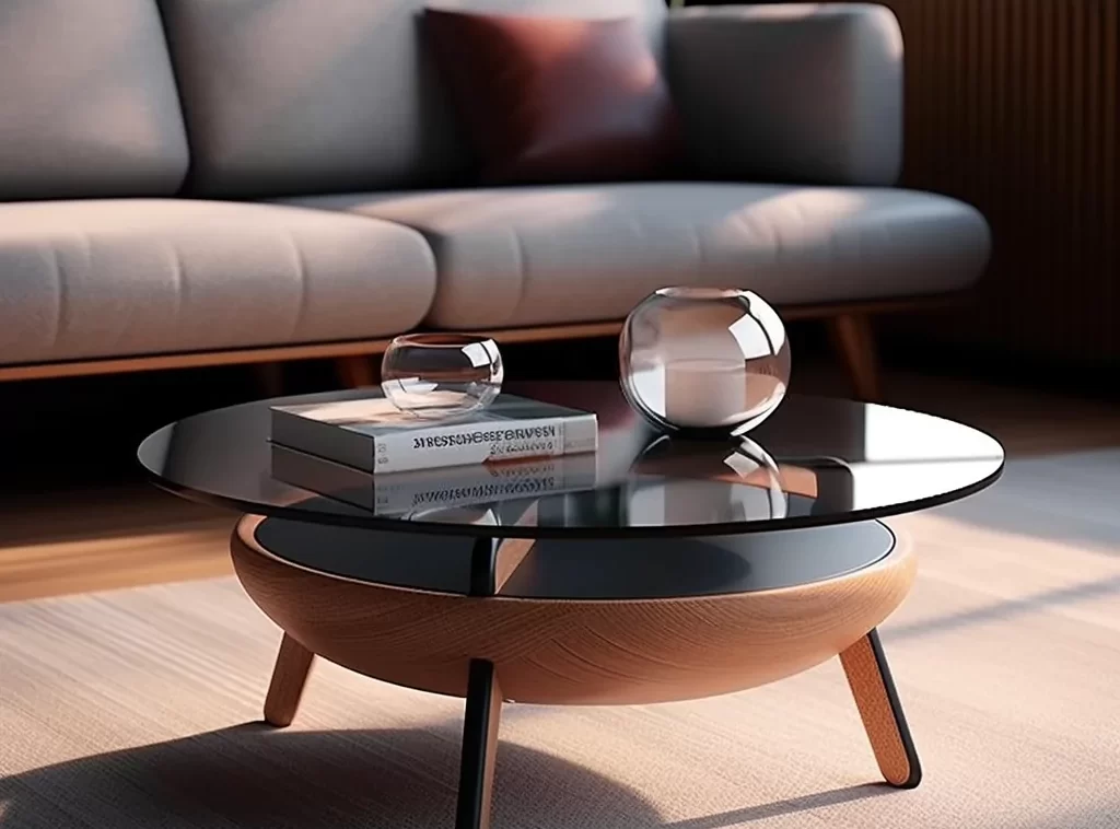 Full House Furniture - Industrial Coffee Table, Steel Frame, Wood Top, Storage Rack, Dark Espresso-1 Full House Furniture - Industrial Coffee Table, Steel Frame, Wood Top, Storage Rack, Dark Espresso-1