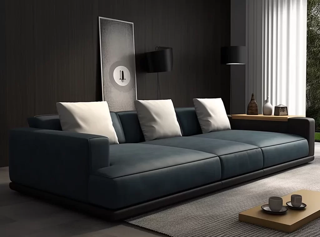 Full House Furniture - Modern Sofa, Soft Leather, Vintage, Brown-1 Full House Furniture - Modern Sofa, Soft Leather, Vintage, Brown-1