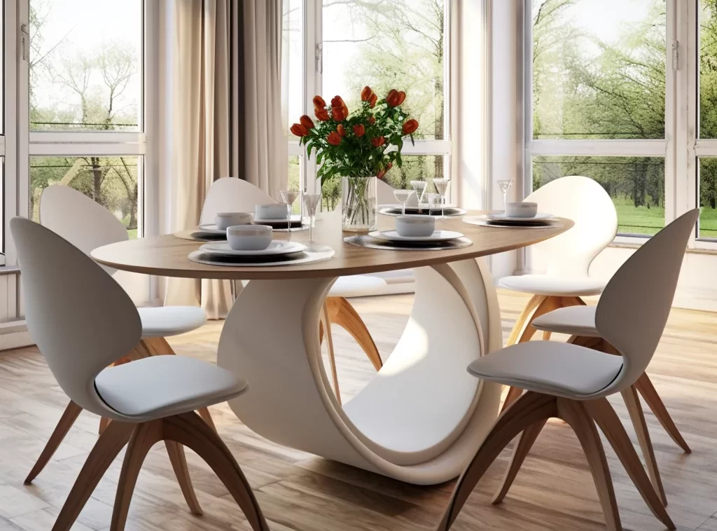 Full House Furniture - Elegant Marble Dining Set, Gold Accents, Includes Table & 4 Chairs-1 Full House Furniture - Elegant Marble Dining Set, Gold Accents, Includes Table & 4 Chairs-1