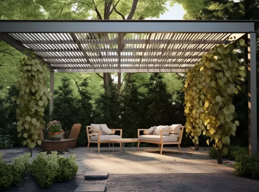 Modern Aluminum Hotel Outdoor Pergolas: Sleek Matte Finish with Retractable Canopy-5 Modern Aluminum Hotel Outdoor Pergolas: Sleek Matte Finish with Retractable Canopy-5