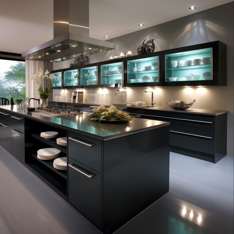 Black Luxury Kitchen Cabinets - HSM Cabinets