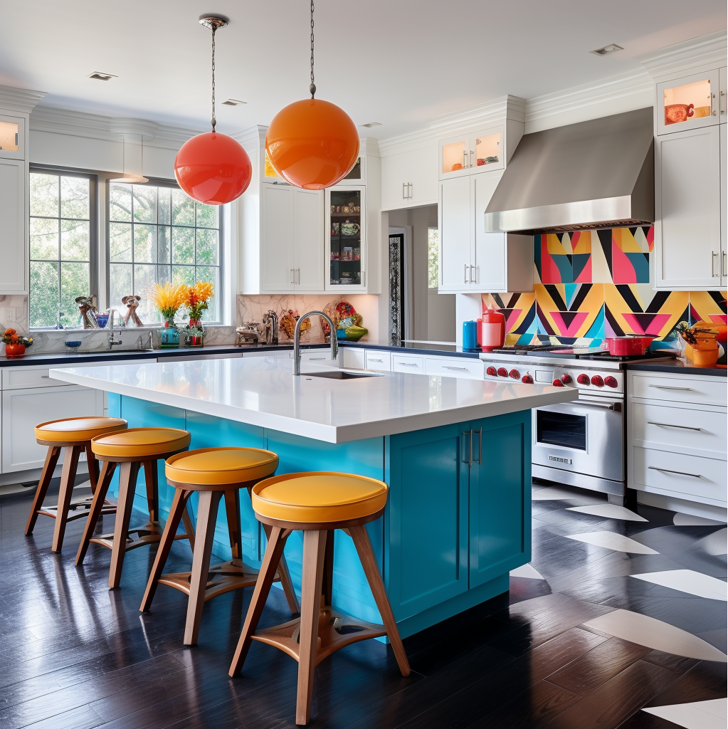 Contemporary Kitchen With Shaker Cabinets In Two Colors