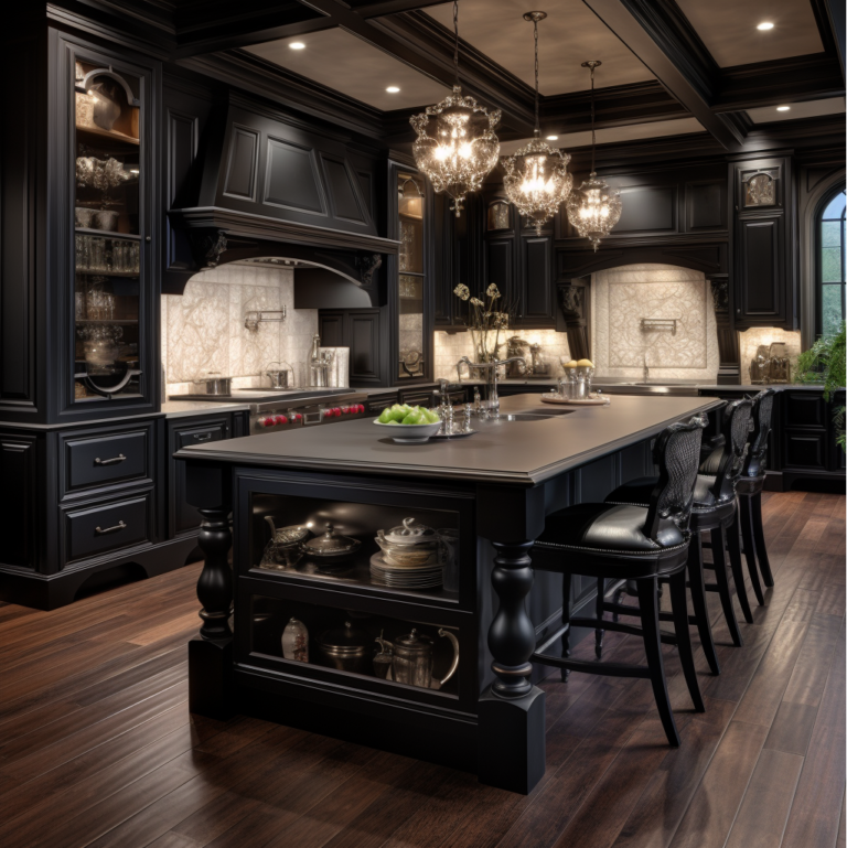 Luxury Black Kitchen Cabinets | Modern Black Kitchen Cabinets