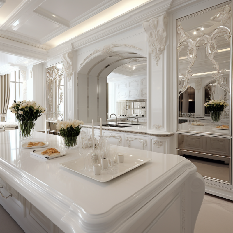 Modern White Kitchen cabinets | Fully Custom Options