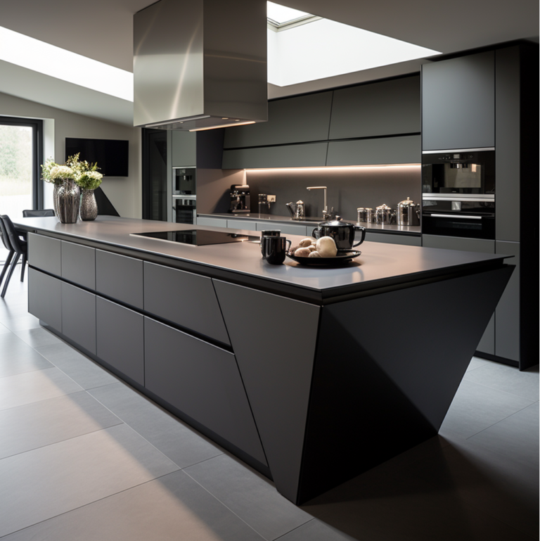 Modern Dark Grey Kitchen Cabinets | Grey Modern Kitchen Cabinets