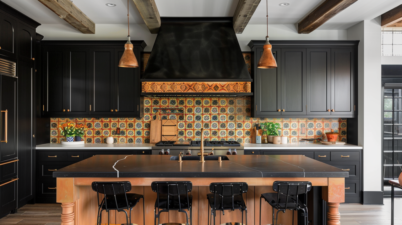 22+ Black Kitchen Cabinets With Black Countertops Design Ideas
