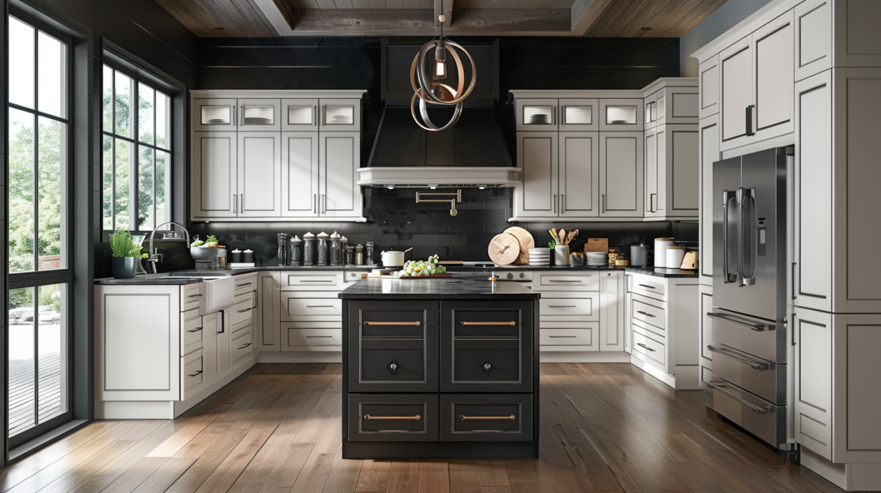 22+ Black Kitchen Cabinets With Black Countertops Design Ideas