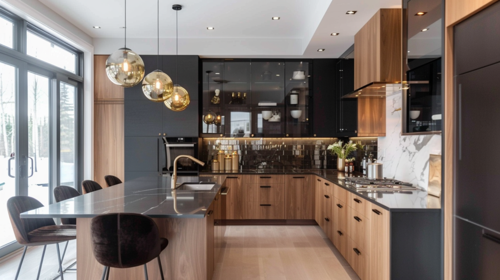 22+ Black Kitchen Cabinets With Black Countertops Design Ideas