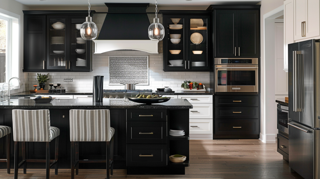22+ Black Kitchen Cabinets With Black Countertops Design Ideas