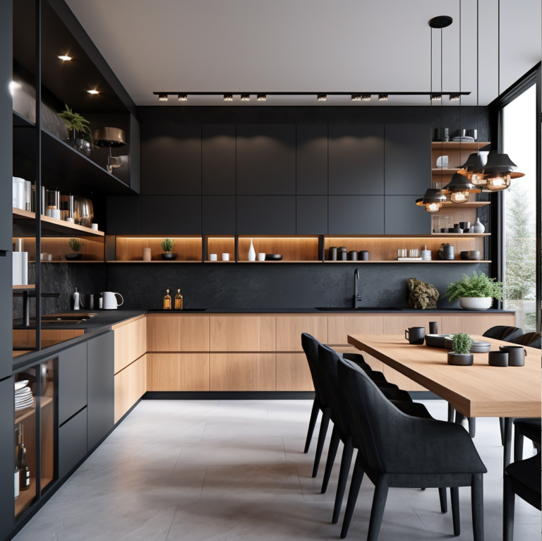 Luxury Black Kitchen Cabinets | Modern Black Kitchen Cabinets