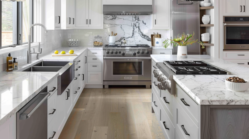 22+ White Kitchen Cabinets with Gray Countertops Ideas and Tips