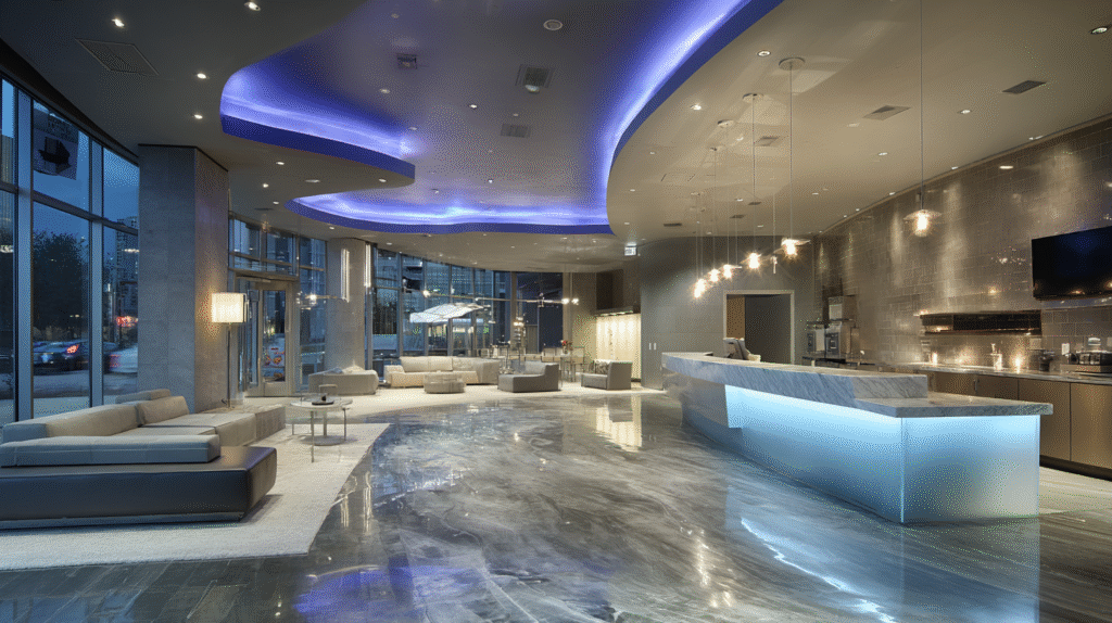 contemporary hotel lobby design